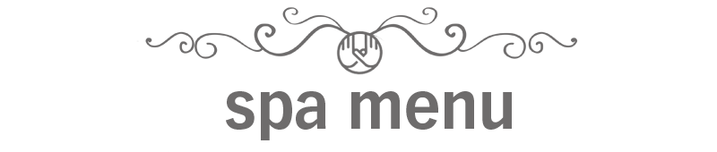 Spa Menu